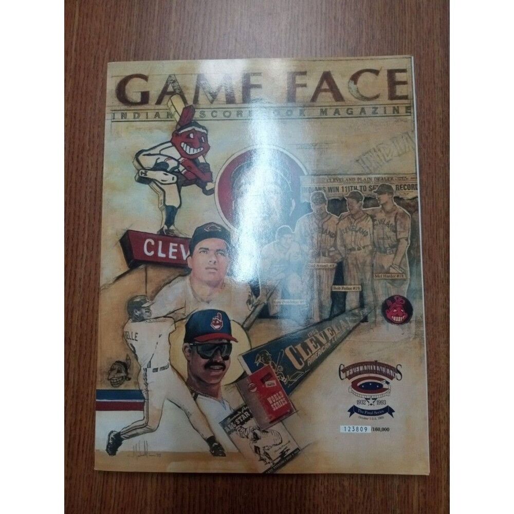 Cleveland Indians 1993 Vol 7 No. 5 Game Face Scorebook Magazine-The Final Series